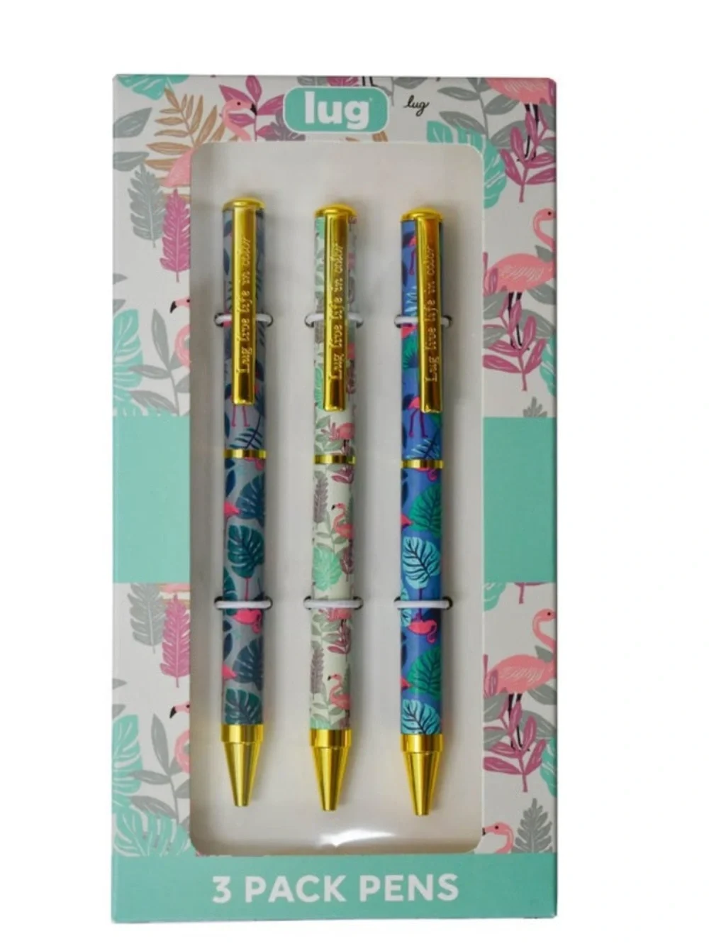 Lug Lug Pens 3pk - Scribble Flamingo